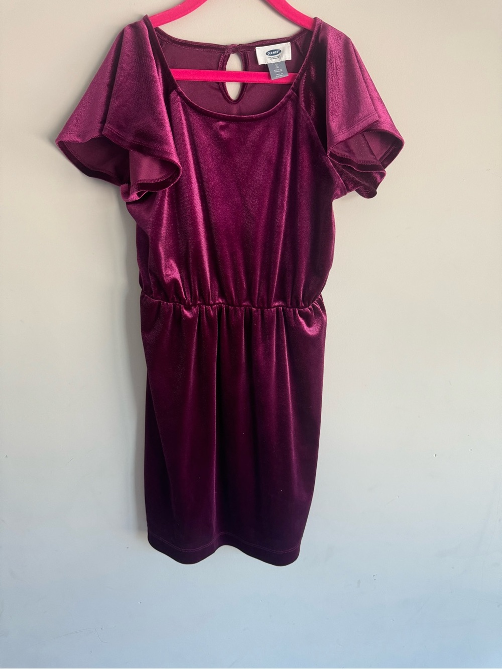 Old Navy Velvet Dress in Wine Burgundy